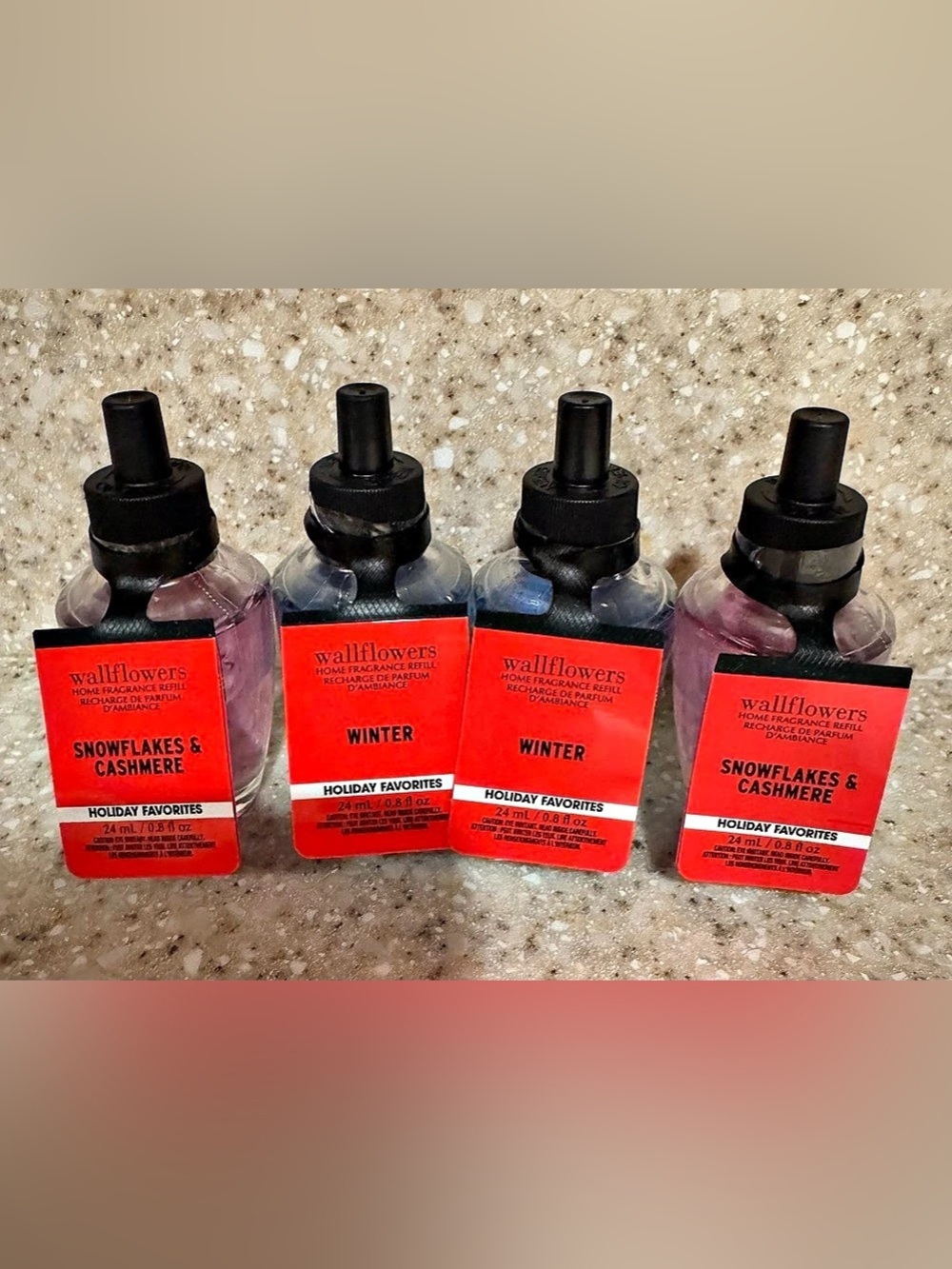 Bath & Bodyworks Wallflower Refills Snowflakes & Cashmere and Winter Set of 4